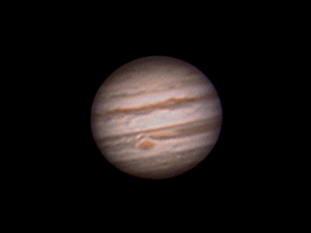 Jupiter mit großem roten Fleck, Jan. 2014